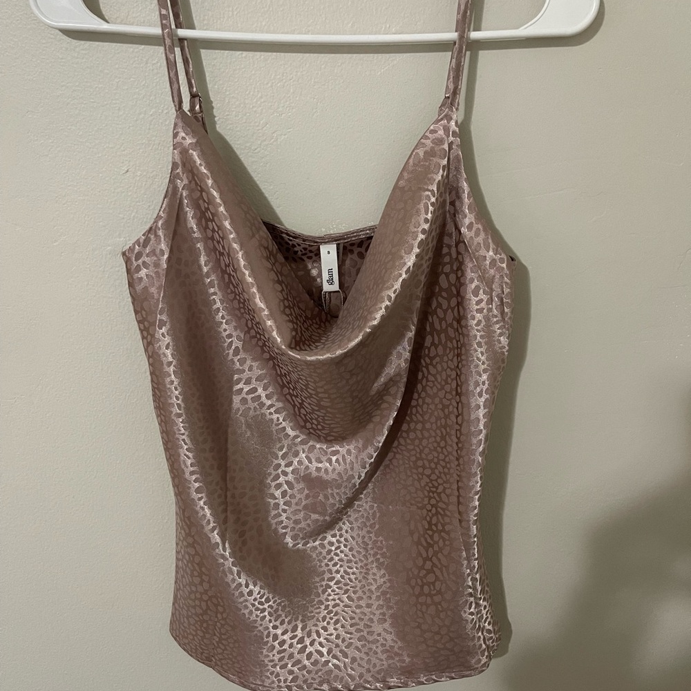 Satin cowl neck cami